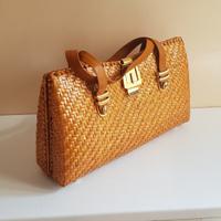 Borsa in Paglia Vintage Anni '70 - Handmade in Flo