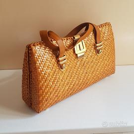 Borsa in Paglia Vintage Anni '70 - Handmade in Flo