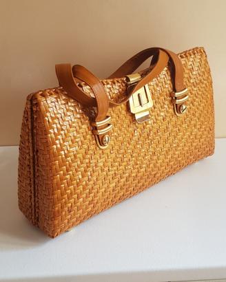 Borsa in Paglia Vintage Anni '70 - Handmade in Flo