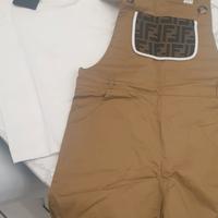 salopette con polo fendi bimbo 3 4anni nuova 