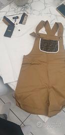 salopette con polo fendi bimbo 3 4anni nuova 