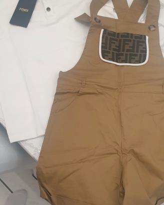 salopette con polo fendi bimbo 3 4anni nuova 