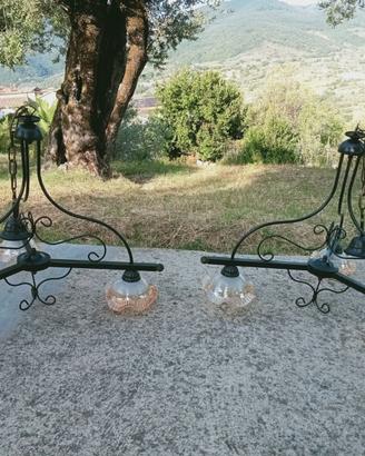 Lampadario Ferro Battuto Vintage