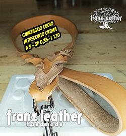 Guinzaglio per cane cuoio intrecciato