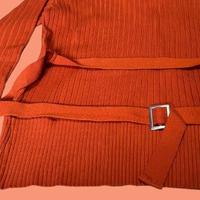 maglione lungo arancione