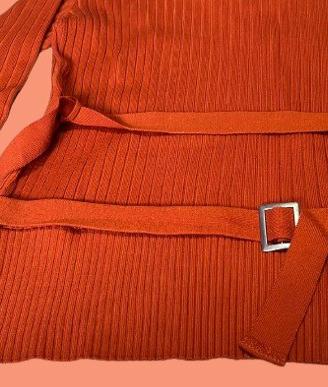 maglione lungo arancione