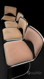 Set Sedie Vintage Anni '70 Cantilever in Acciaio