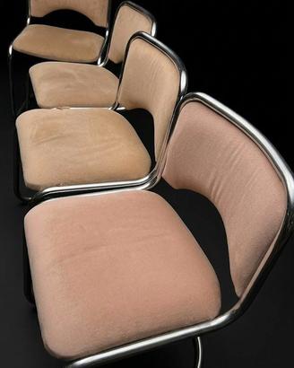 Set Sedie Vintage Anni '70 Cantilever in Acciaio