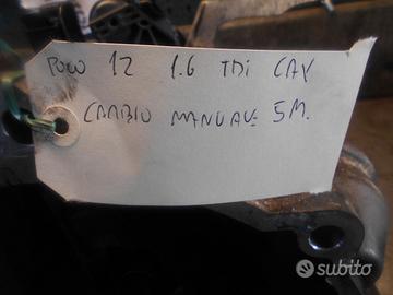 Cambio 5m volkswagen polo 16 tdi tipo motore cay