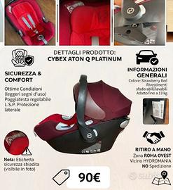 Cybex Aton Q Platinum - Ovetto/Seggiolino Auto