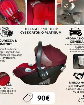 Cybex Aton Q Platinum - Ovetto/Seggiolino Auto