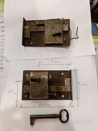 Doppia Serratura Cassettone Tardo 800 Antico