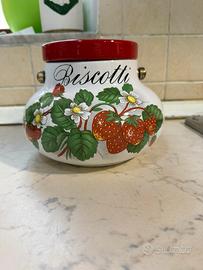Barattolo Biscotti in Ceramica Decorata