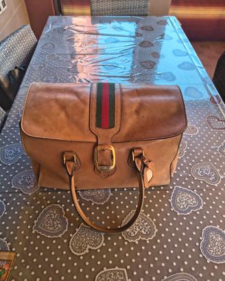 Borsone GUCCI in vera pelle vintage 