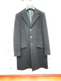 Cappotto uomo nero pura lana