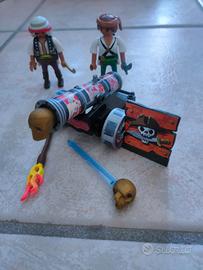 Coppia pirati con cannone Playmobil 