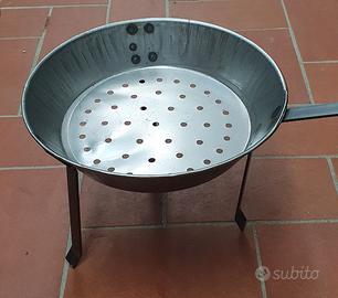 🔥 Padella cuoci castagne con piedi alti - NUOVA