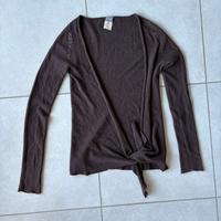 Cardigan marrone con strass