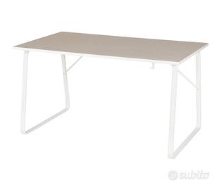 Scrivania da gaming, beige, 140x80 cm