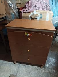 Fasciatoio con vaschetta bagno per neonati 