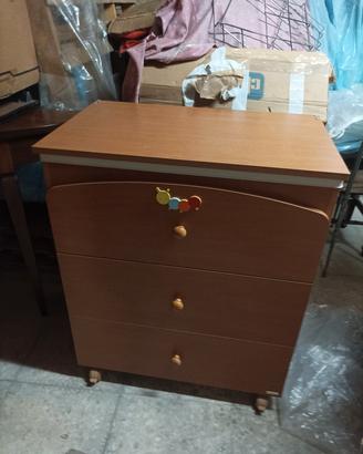 Fasciatoio con vaschetta bagno per neonati 