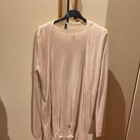 Set primaverile donna panna canottiera e cardigan