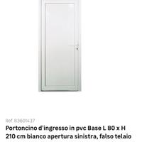 Portoncino d'ingresso in pvc Base L 80 x H 210 cm 
