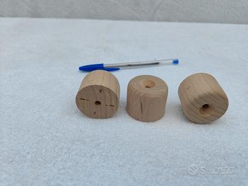 Piedino cilindrico in faggio