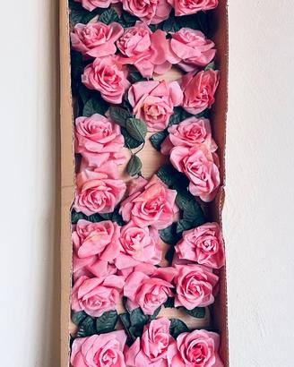30 Rose artificiali color rosa antico