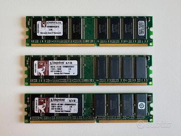 Scheda memoria RAM Kingston 512MB e 1GB