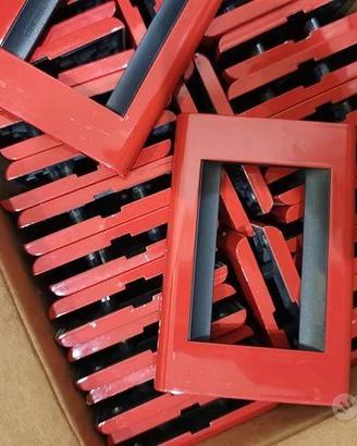 PLACCA METALLO BTICINO LIVING CLASSIC 3 POSTI ROSS