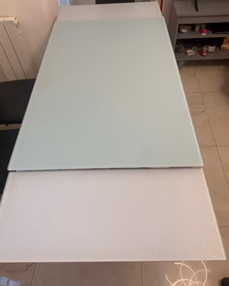 Tavolo zigrinato in vetro x 4/6 persone comodo,