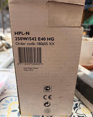 lampada  da 250 watt