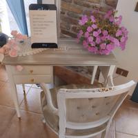 Set shabby chic scrittoio e poltrona