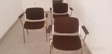 N.3 Poltrone  Anonima Castelli anni 70
