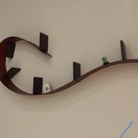 “Libreria design ondulata moderna da parete”