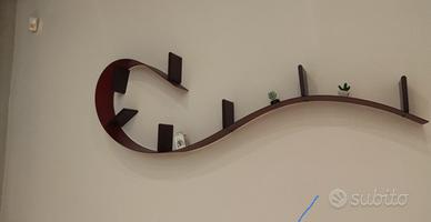 “Libreria design ondulata moderna da parete”