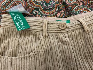 Pantaloni velluto Benetton tg 42