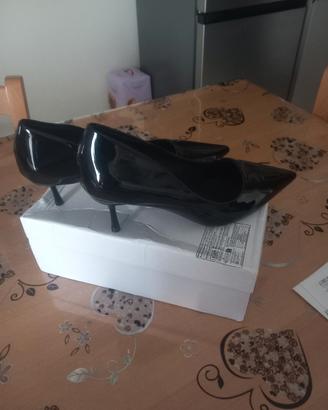 scarpe décolleté lucide nere