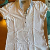 Polo Burberry Donna bianco panna