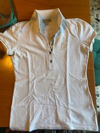 Polo Burberry Donna bianco panna