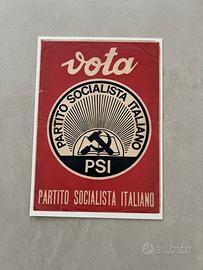 Manifesto Volantino Politico Vintage PSI