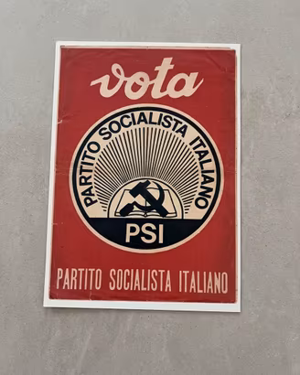 Manifesto Volantino Politico Vintage PSI