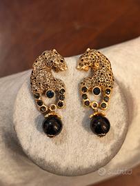 Orecchini vintage leopardo per donna