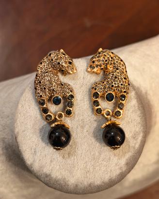 Orecchini vintage leopardo per donna