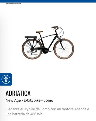 E-citybike uomo e donna New Age Adriatica