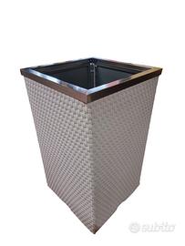 FIORIERA ACCIAIO E POLYRATTAN 36X36X60