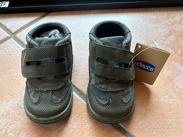 Chicco scarpe bimbo 6-9 mesi verde a strappo