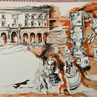 Tono Zancanaro litografia 87/260 33x23cm