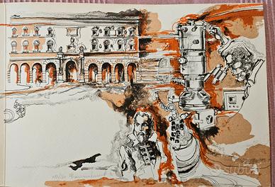 Tono Zancanaro litografia 87/260 33x23cm